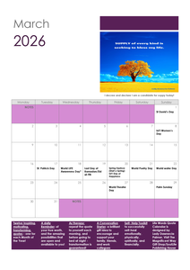 2026 Life Words Quotes Calendar